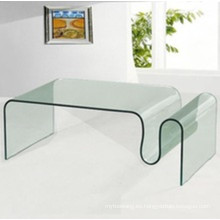 Curvado / Doblado moderno tipo de vidrio para mesa de café
